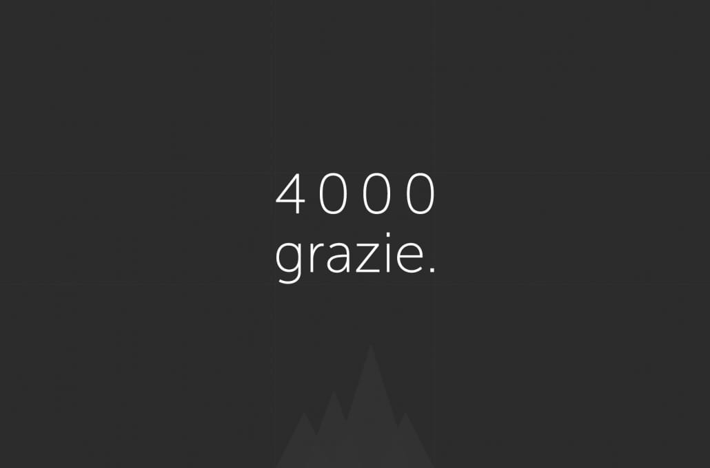 4000 fan su Facebook, il nostro Grazie