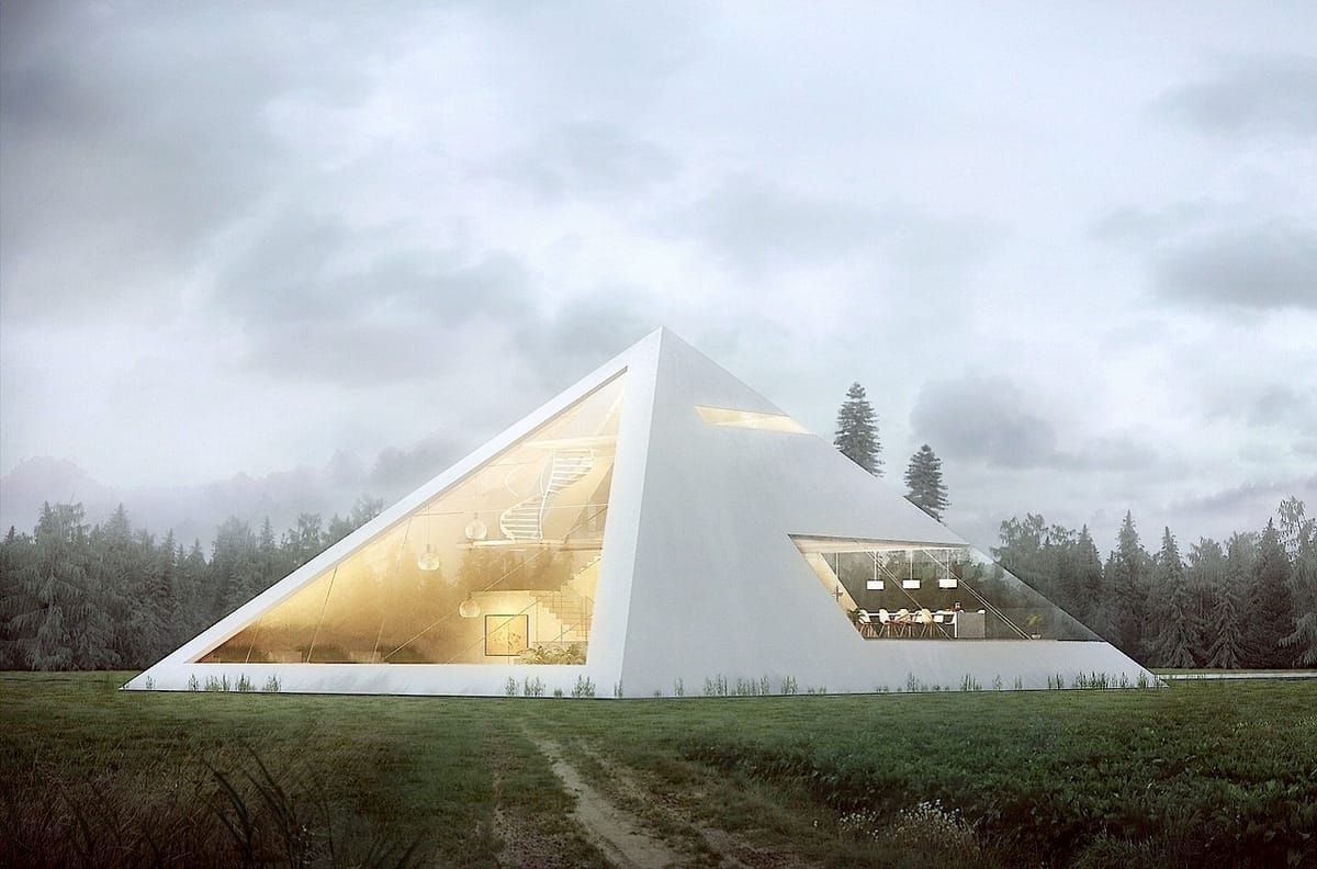 La straordinaria casa a forma di piramide
