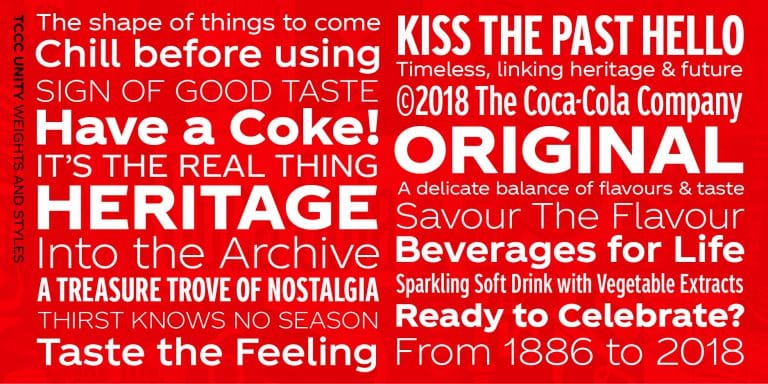 TCCC Unity, scopriamo il nuovo font di Coca Cola